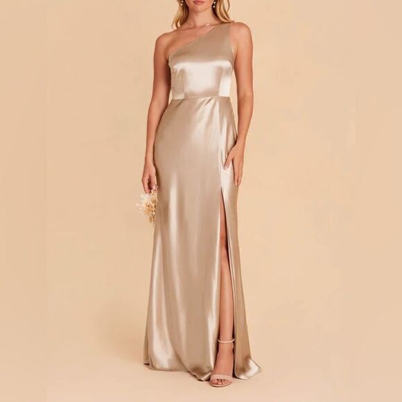 Birdy Grey Dresses & Skirts - Birdy Grey One Shoulder Neutral Champagne